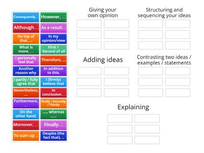 FCE Essay - Linking words