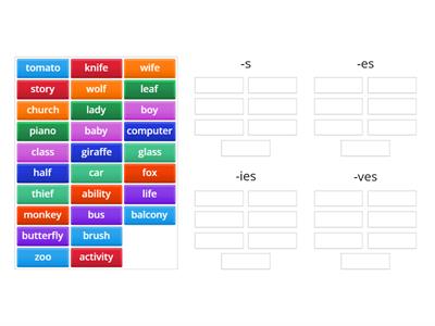 Plural nouns