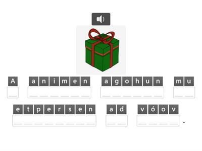 Escute o audio e organize as frases