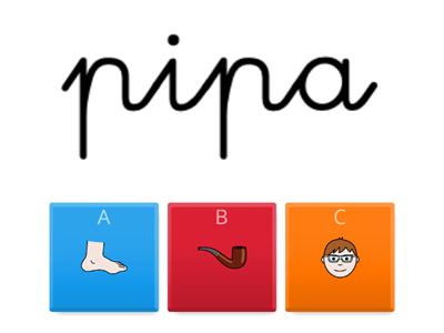 Lectura comprensiva de palabras