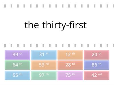 ORDINAL NUMBERS