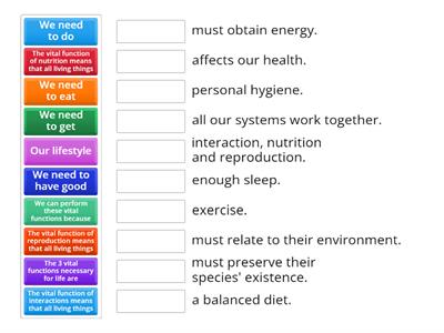 Vital Functions of Life