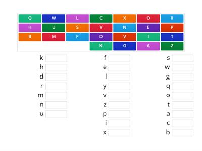 English letters A-Z