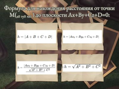 Применение формулы нахождения расстояния от точки до плоскости при решении задач