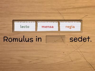 Romulus sentences, missing words