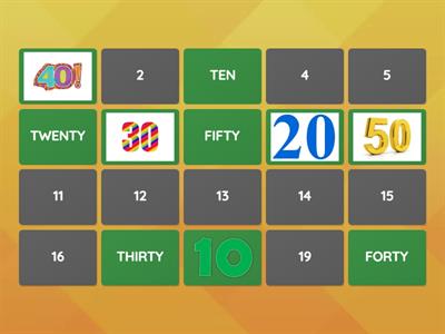 MEMORY GAME - NUMBERS