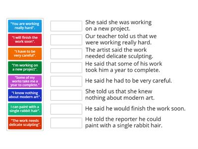 Direct speech and Reported speech