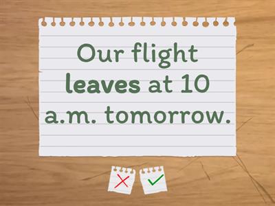 Present Simple Calendar Events Future