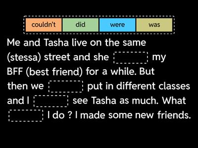 Abbie's Story: complete the sentences (negative and interrogative simple past forms)