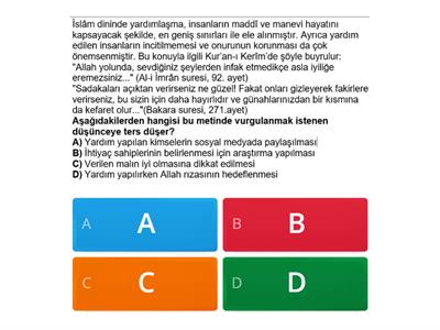 8.SINIF DİN(LGS ÖRNEK SORULAR)