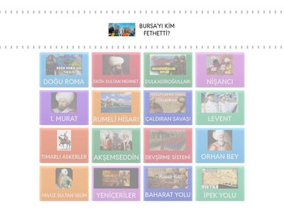 7. Sınıf SOSYAL 2. SÖZLÜ  EŞLEŞMEYİ BUL