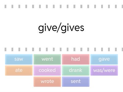 simple present/simple past