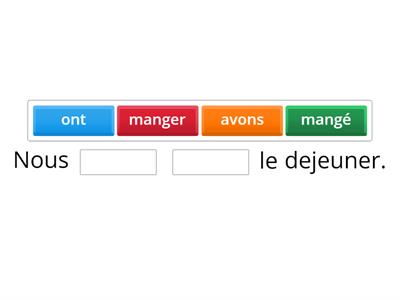 Passé composé avec AVOIR (verbes réguliers)
