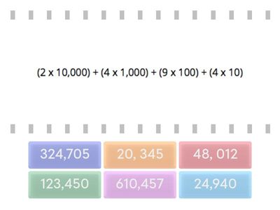 5-6 digit expanded notation  