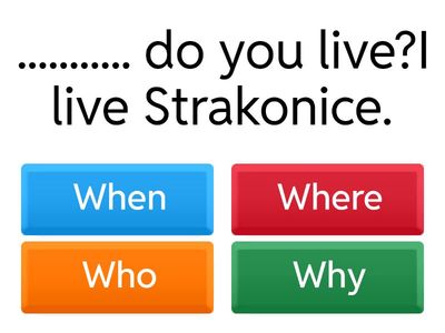 WH questions - present simple