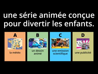 1 Les types de programmes tévisés Quiz