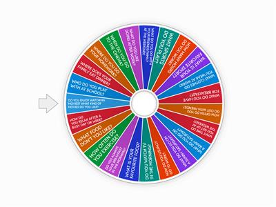 Present simple Wheel random questions 
