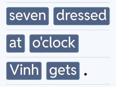 Order the words - Unit 4 - Grade 5 - Ms. Huyền Anh