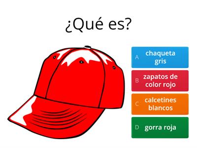  La ropa y los colores Quiz