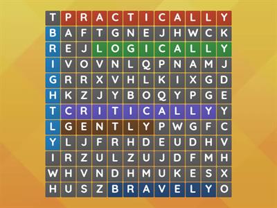Suffix Wordsearch