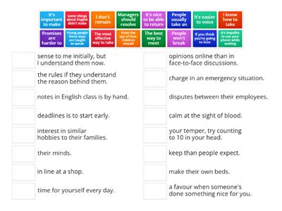 Verb + noun collocations (Roadmap B2 1C)