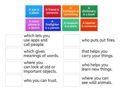 matching defining relative clauses