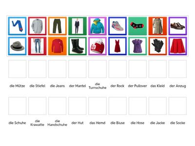 die Kleidungsstücke