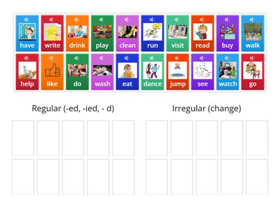 Regular and Irregular verbs