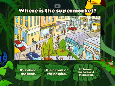 next to/between/ behind/in front of