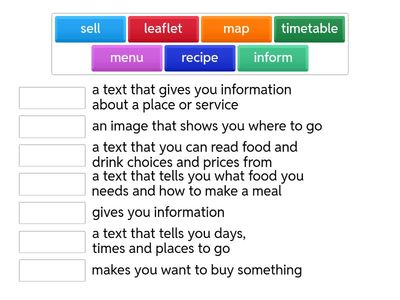   Done Types and Purpose of text