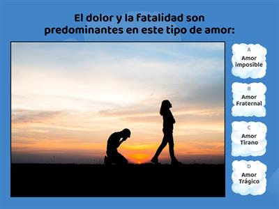 TIPOS DE AMOR EN LITERATURA 8º