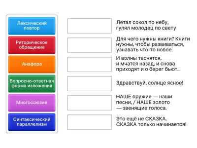 Задание 22. Синтаксические средства выразительности