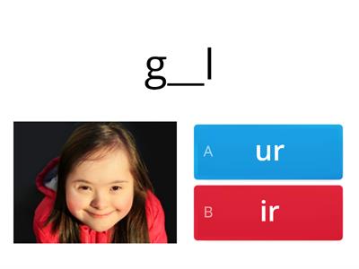 UR vs. IR spelling quiz