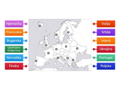 Vježba za 1. KPP - Europa