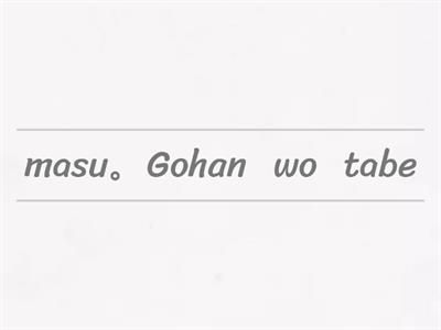 Obento Food sentence structure