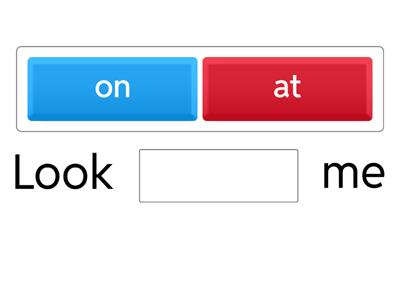 complete the next prepositions