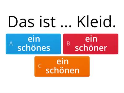 Gemischte Deklination der Adjektive Prima Plus A2 Einheit 6