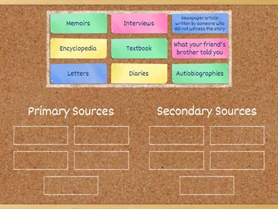 Primary and Secondary Sources