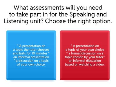 Functional Skills Level 2 - Recap on the speaking and listening assessments