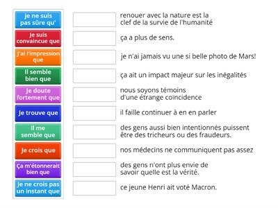 Subjonctif ou indicatif ? 