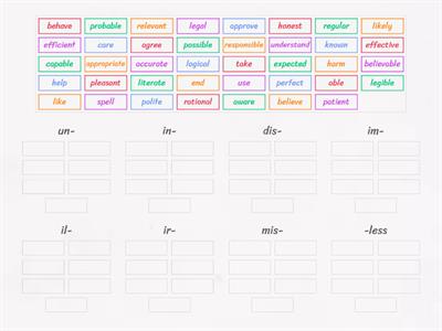 Wordformation: opposites