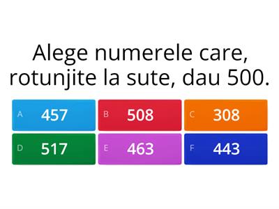 Rotunjirea numerelor naturale 0-1000 la zeci și sute