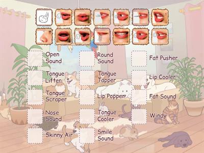 Matching LIPS Mouth Pics - Bros, Cousins, Vowels