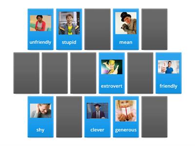 English File Pre-intemediate 1B vocabulary Personality