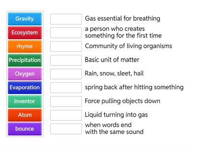 Wonders 3rd Grade- U2W5 Match Up