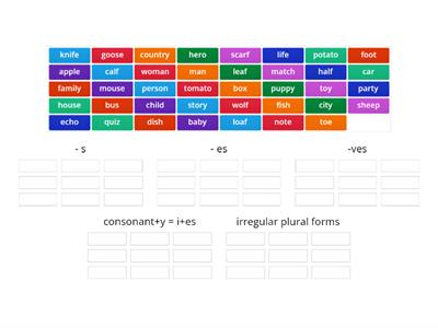 plural nouns (suffixes)