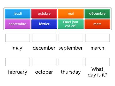  Days and months in French