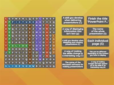 PowerPoint Terms Wordsearch