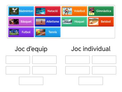 Joc individual o d'equip -  Català - Assignatures: Educació Fisica 2