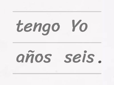Unjumble ¿Cuantos años tienes?